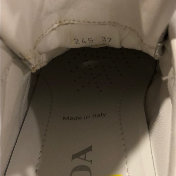 New PRADA Metallic Nylon Lace-Up Trainer Sneakers - Picture 4 of 4